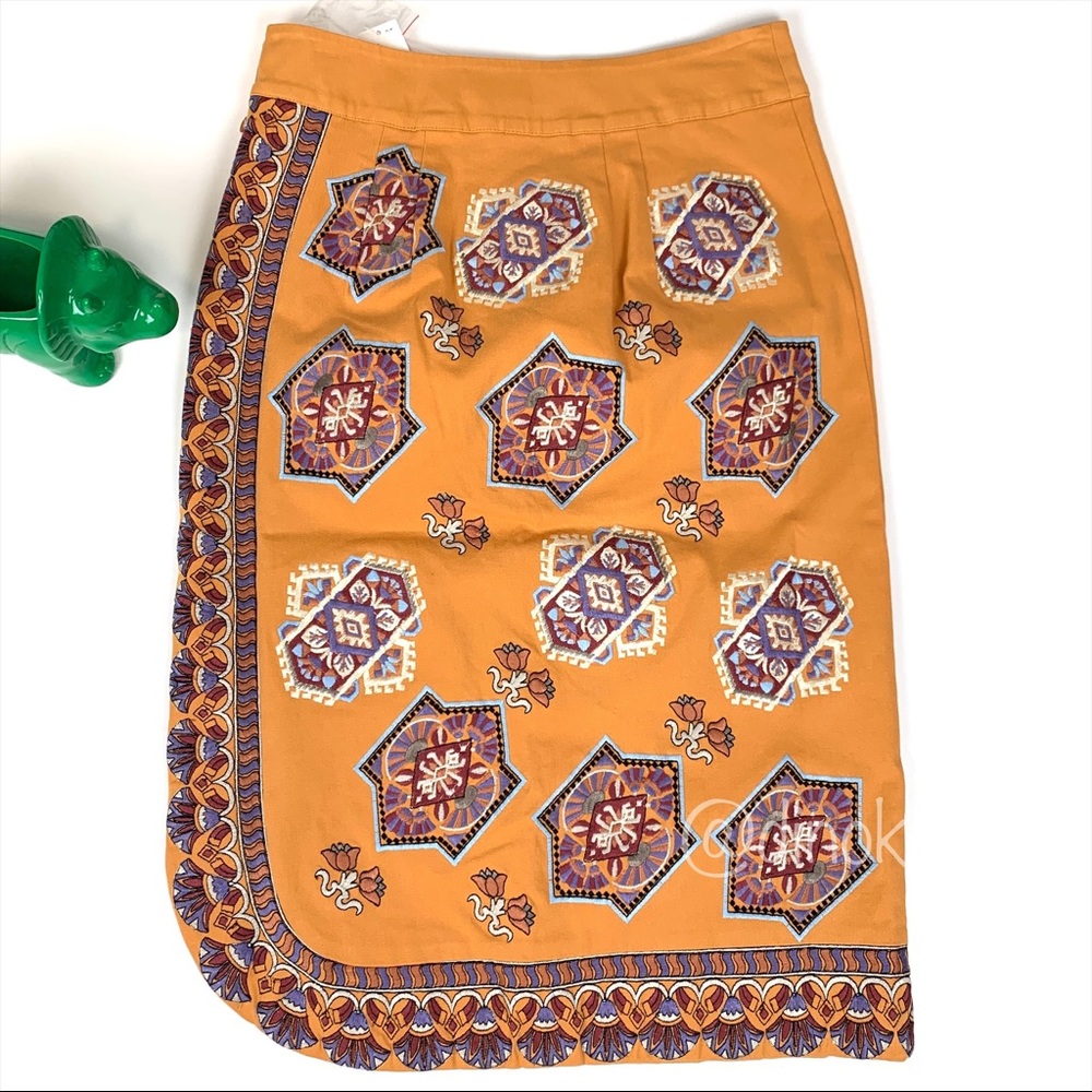 ANTHROPOLOGIE Krissy Embroidered Pencil Skirt - Picture 13 of 15